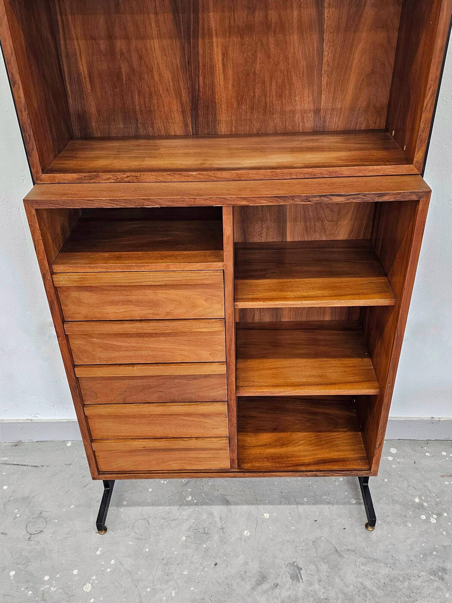 Mid Century Modern Walnut Library 1960s