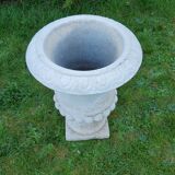 Large Medici vase of reconstructed stone garden from the 50s
