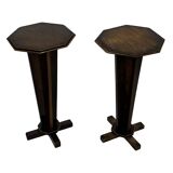 Art Deco side table plant table set of two design oak