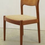 Set de 4 chaises Koefoed 'Skoven' teck vintage