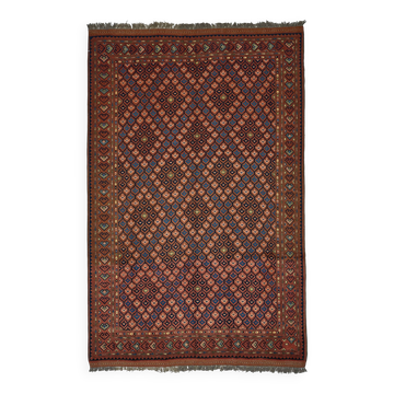Tapis Oushak en laine noué à la main turc 196 cm x 303 cm