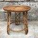 Bamboo stool 50s Decoration natural wood rattan wicker Vintage Plant Door