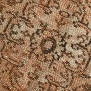 Vintage Persian Peach & Brown Rug, Oriental Pattern Rustic Carpet, 187x292