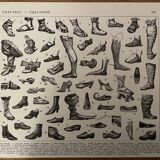 Lithograph engraving on shoes from 1897