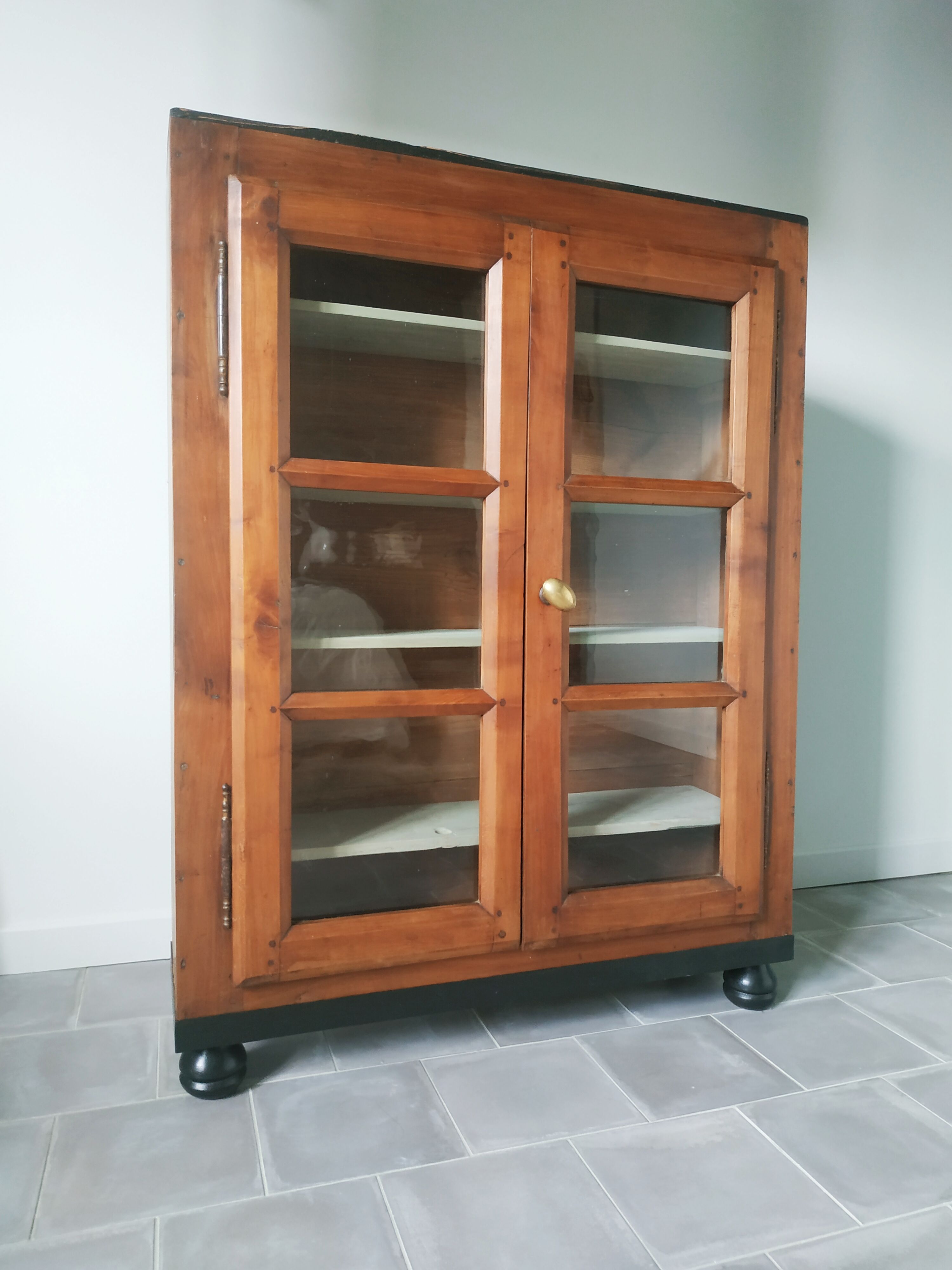 Ancient wooden library - antique shop window