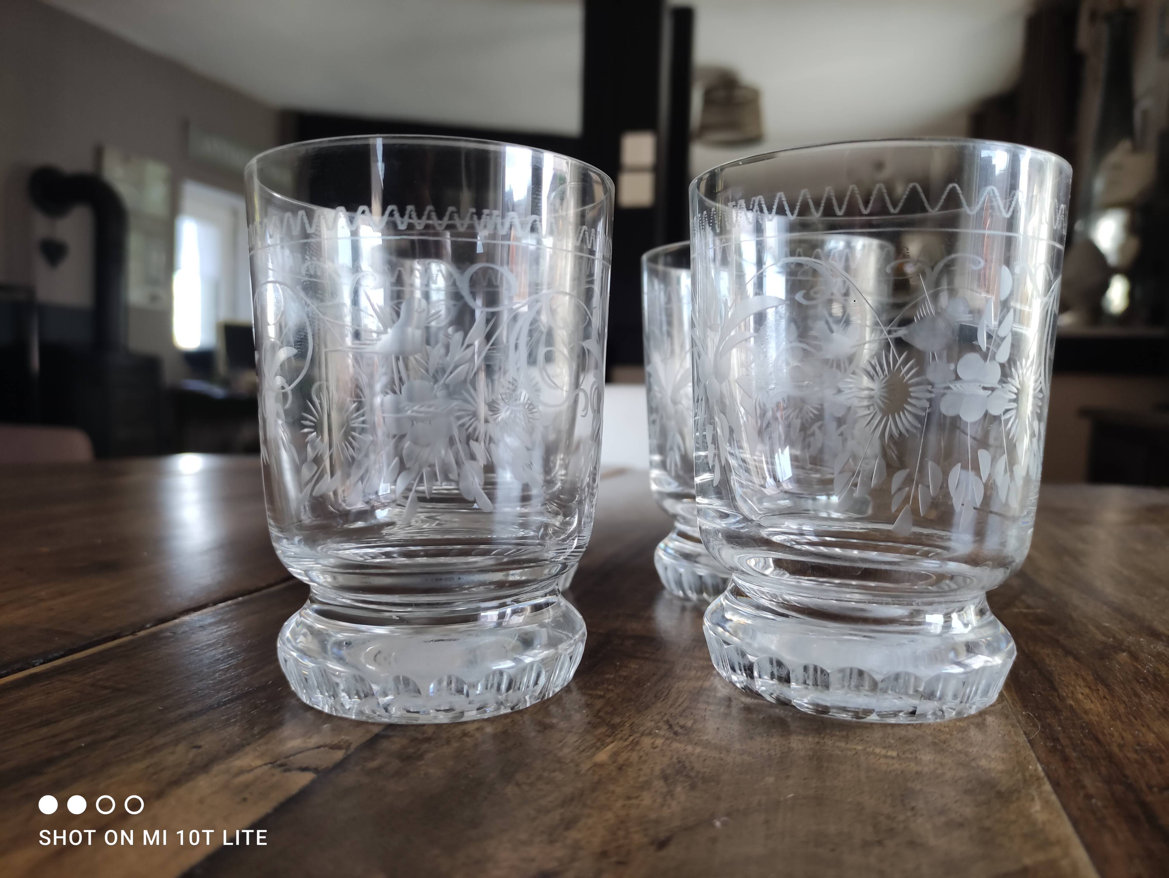 Lot de 4 verres à eau en cristal modèle Concord de la Cristallerie Theresienthal