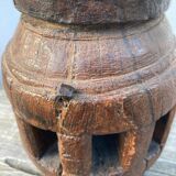 Brutalist wooden lamp base