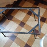 Coffee table structure iron ceramic black and white 1950/60