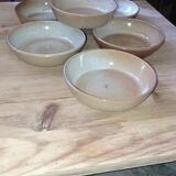 Set of six stoneware plates