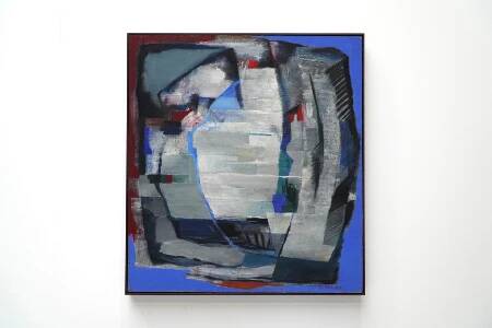 Jozef Mees, Lyrical Abstract Oil on Panel 1978