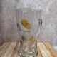 Vintage pressed glass vase – colourful floral decoration – France