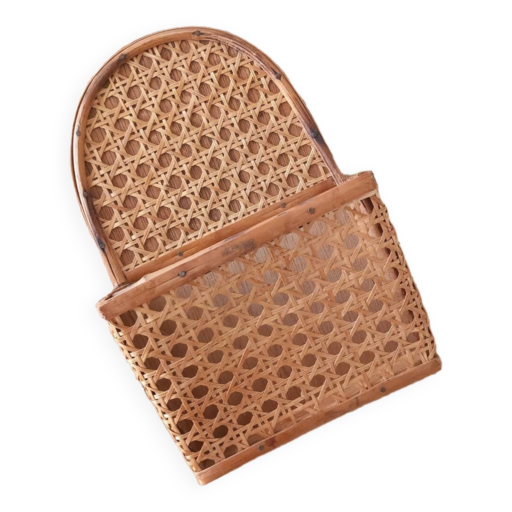 Cane mail holder to hang or place