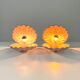 Pair of ceramic shell lamps, 1960