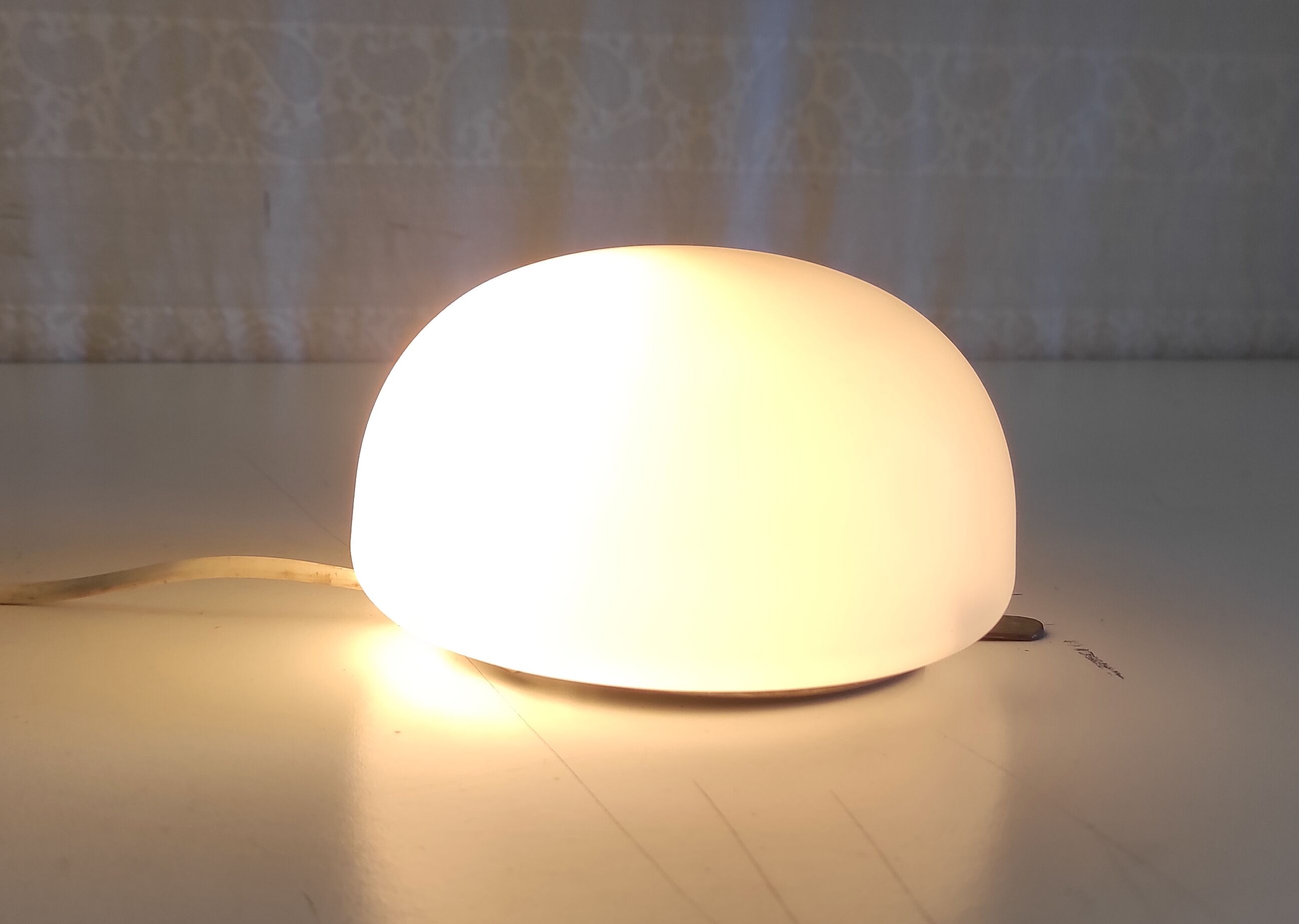 White opaline ceiling lamp wall lamp 50s 60s