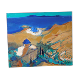 Oil on canvas Tinos monastery cyclades