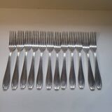 12 fourchettes de table manufrance métal blanc