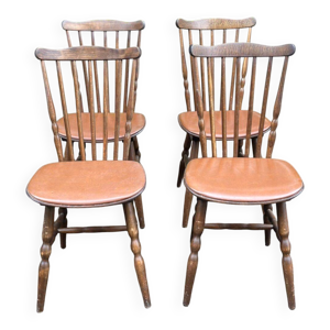 4 chaises bistrot Baumann - marron