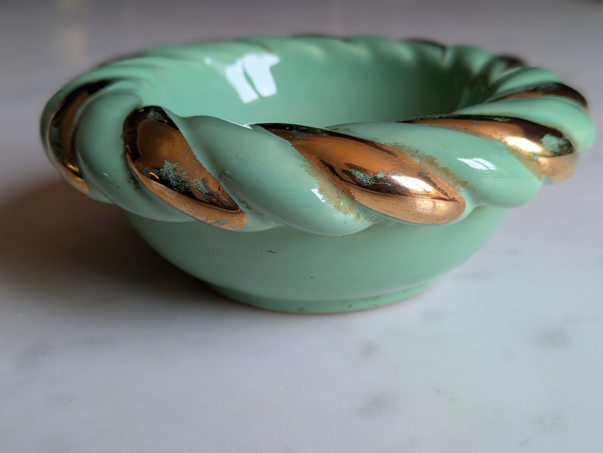 Rare Mid Century glazed ceramic ashtray