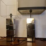 Pair of lamps "Building" by Curtis Jere (Curtis Freiler and Jerry Fels)