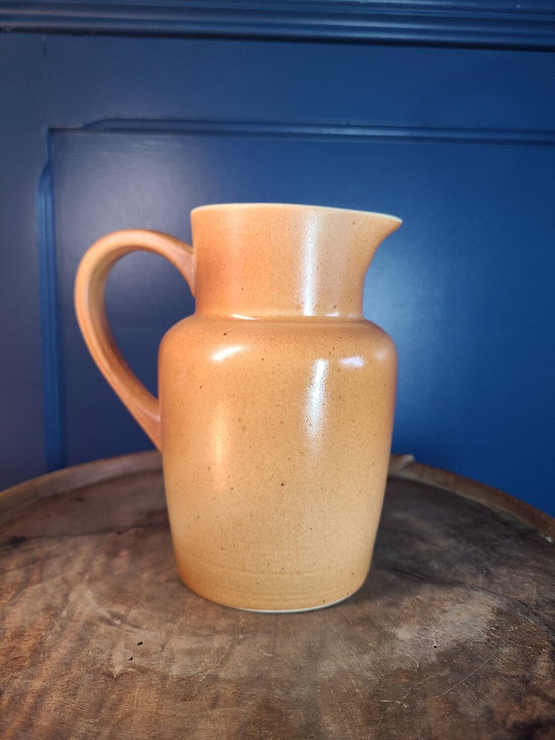 Signed scarpe stoneware ceramic, the milkmaid and the milk pot, vintage vase