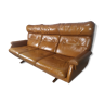 Scandinavian fawn leather sofa