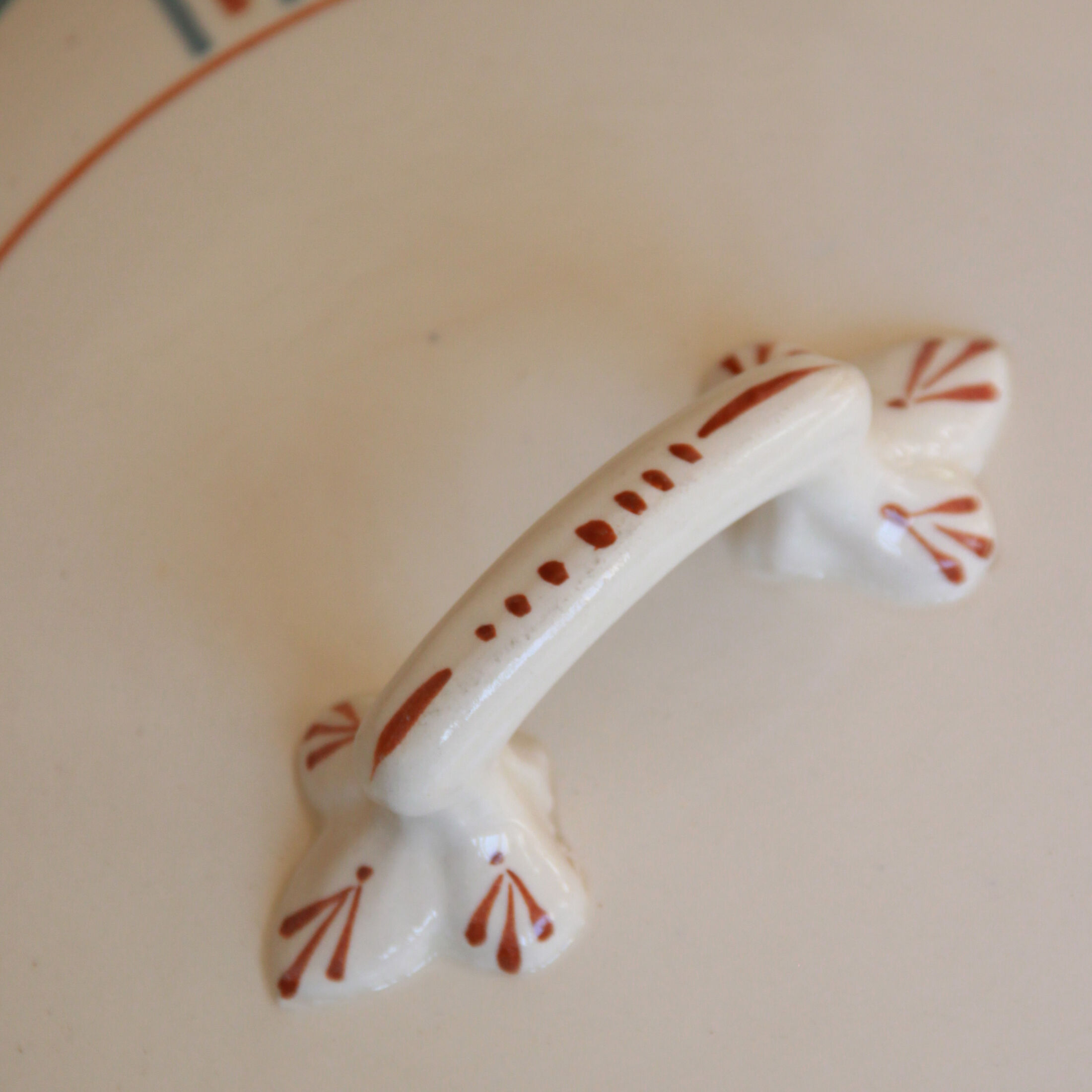 Soup vegetable old earthenware Longwy model 729