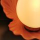 Ceramic shell lamp and opaline bead, saint-jacques, france, 1980