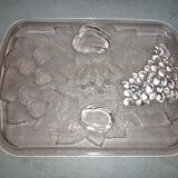 Pink glass top art deco fruits