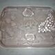 Pink glass top art deco fruits