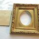 Nice old wall frame, carved wood, gilded with leaf, 17 cm x 15 cm, 4 available