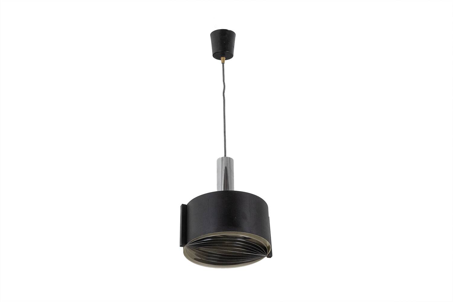 Black lacquered and chrome metal suspension. 1960s.