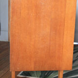 Vintage rattan wood chest of drawers