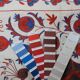 Vintage hand-embroidered tribal tapestry 109x186 cm