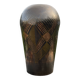 Art Deco vase in brass with geometric patterns