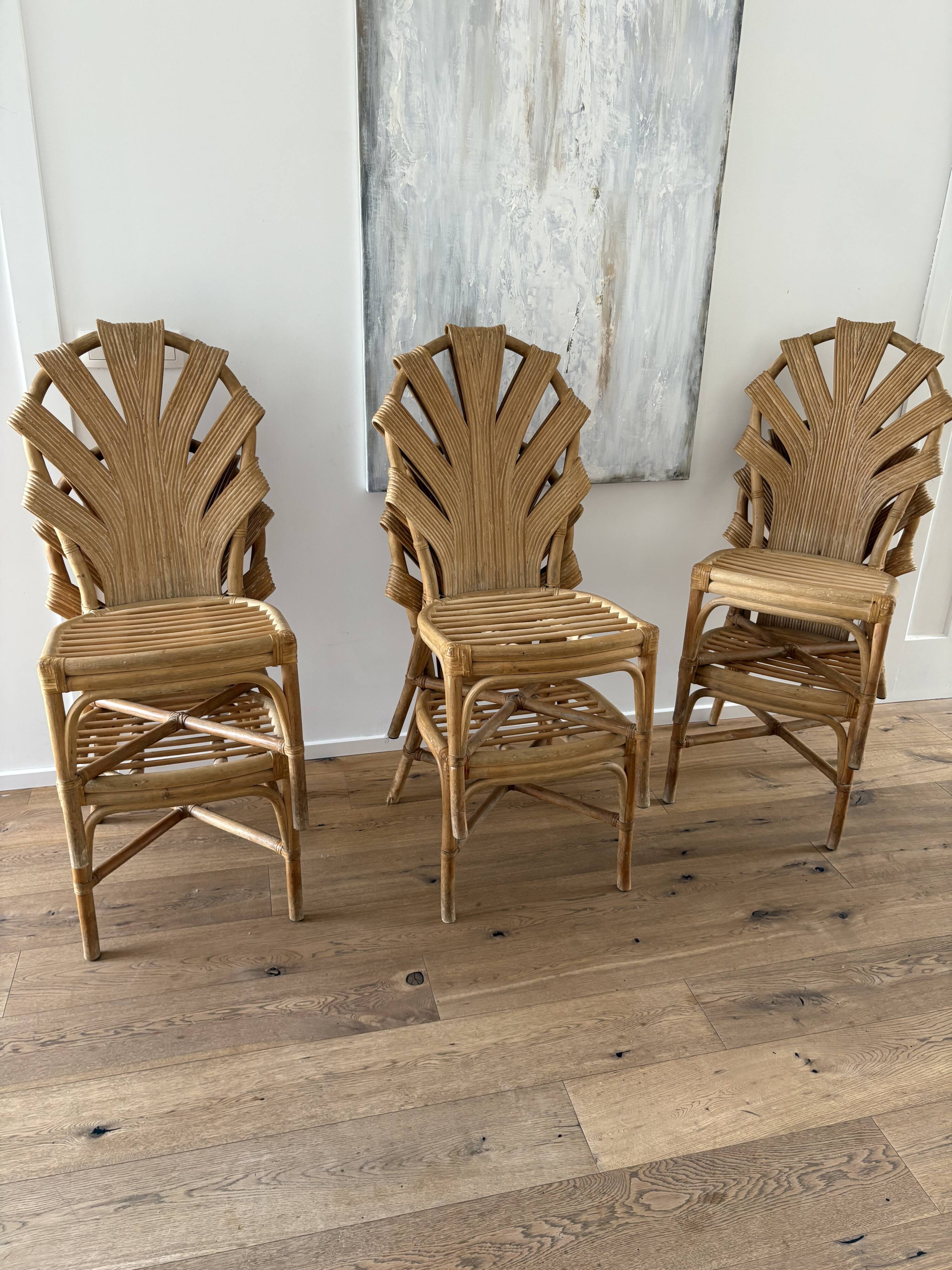 Vintage Palm Beach style rattan chair
