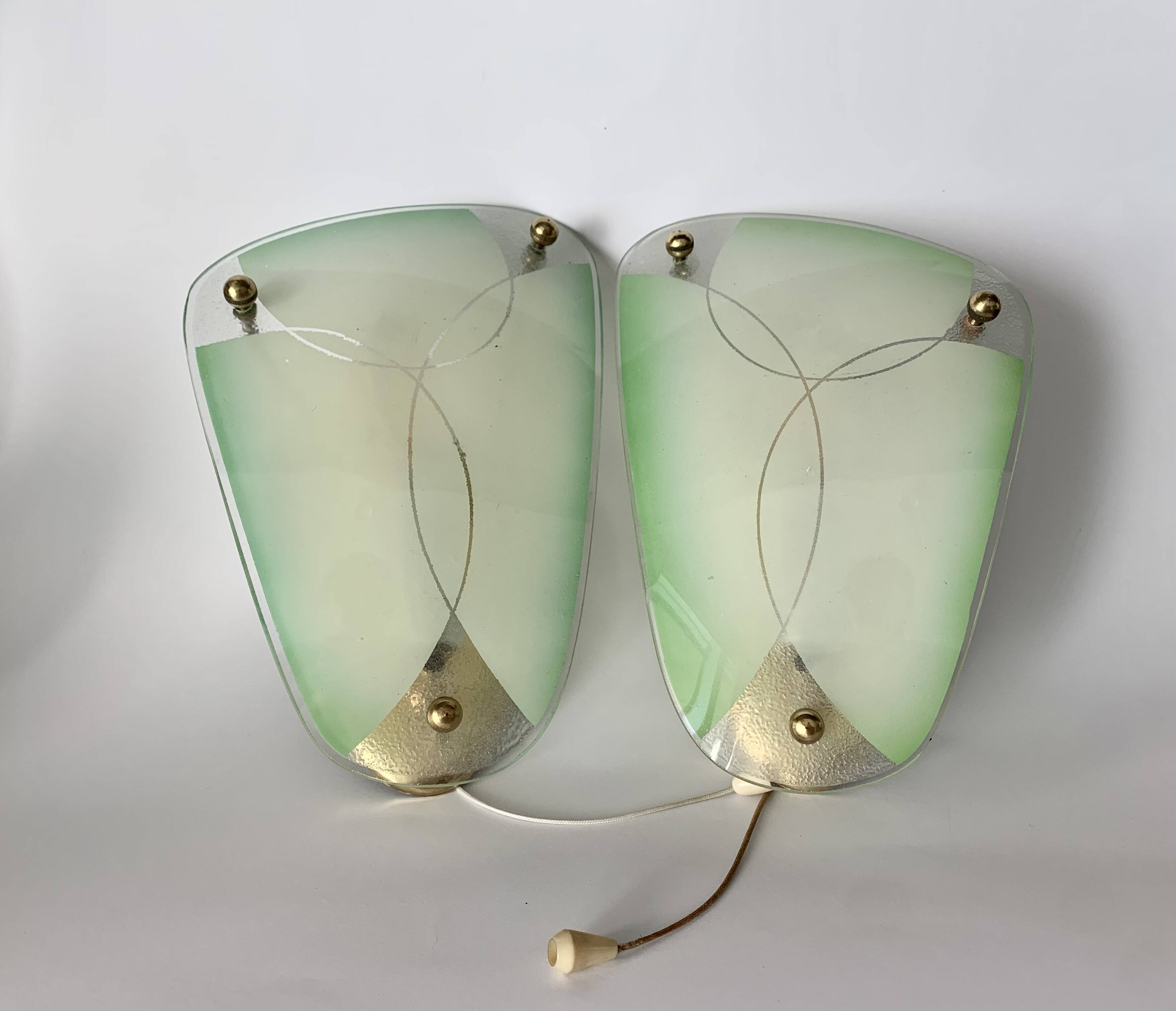 Pair of wall lamps from Napako, 1960's