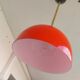 Vintage hanging lamp in red opaline of the 50/60