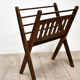 Vintage wooden magazine rack
