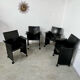 Lot 4 old armchairs "Korium" by Tito Agnoli for Matteo Grassi 1980