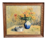 Jacques cartier 1936: oil on canvas, still life with flowers