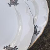 Oval dishes in Mila earthenware (Algeria) Berber motifs, vintage 60s-70s