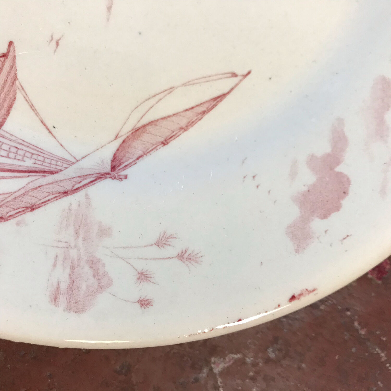 6 dessert plates views of orient rose
