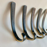 Brass wall hooks from Herta Baller, set of 5