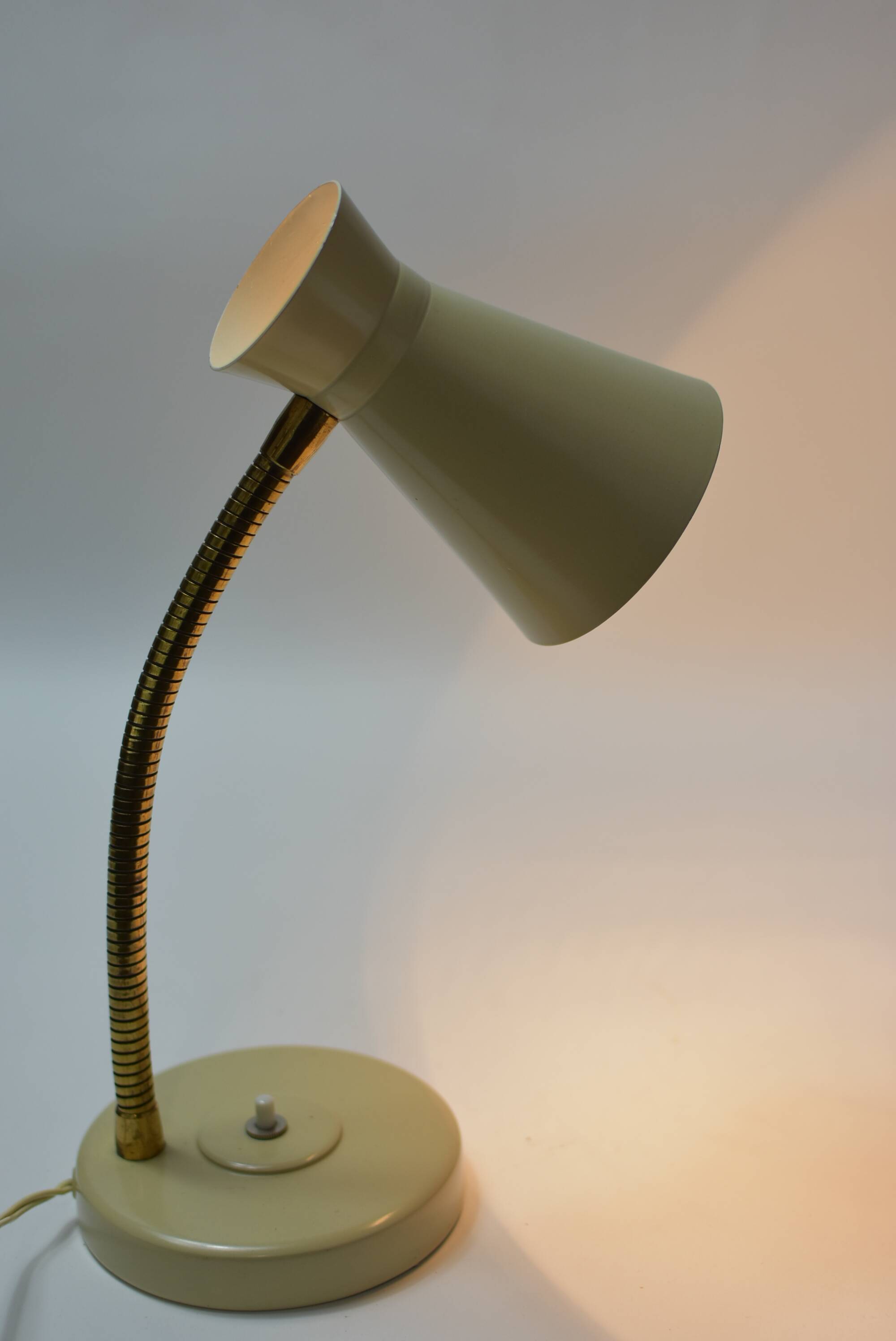 Vintage metal bedside lamp