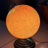 Vintage glass and metal world map for Perrina, circa 1960