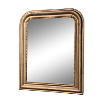 Antique gilded stucco fireplace mirror 52x64cm