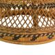 Vintage wicker and rattan stool from the 70s Emmanuelle.