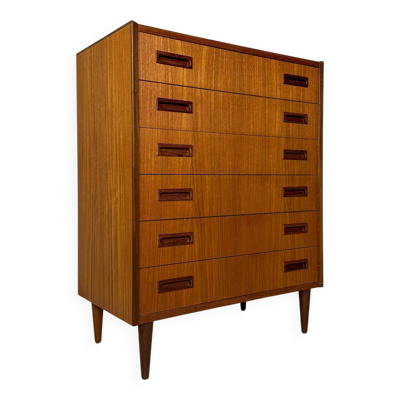 Commode danoise minimaliste vintage en teck, style milieu du siècle, années 1960