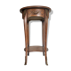 Oval bedside table from the Transition period in marquetry and bronze.
