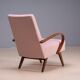 Restored bentwood armchairs by Jaroslav Šmídek, pair, Czechoslovakia, new pink upholstery, 61 × 82 × 81 cm